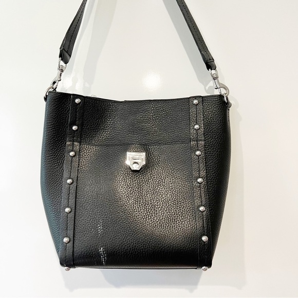 Rebecca Minkoff Madison Leather Studded Hobo Shoulder Bag - Picture 3 of 13
